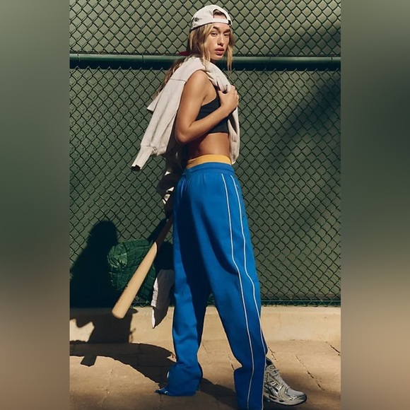 Free People Movement Hop To It Track Pants - Stellar Blue Size Medium - Picture 4 of 13